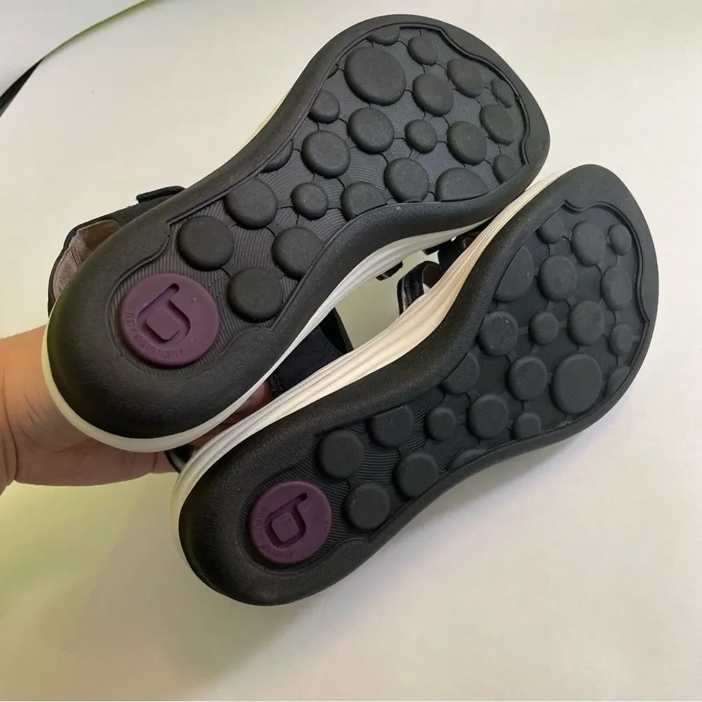 Biónica Nova black woven Nubuck‎ leather Wedge sandals